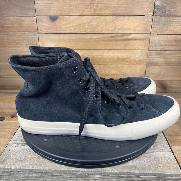 Converse Mens Size US 12 All Star 70 High Premium Black Suede Lace Up Sneakers - Picture 1 of 10